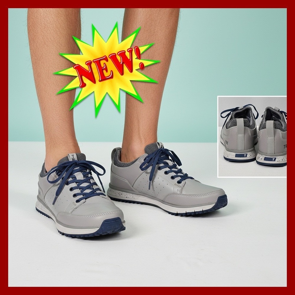 TRUE Linkswear Outsiders Mens Gray Leather‎ Golf Shoes Sneakers Size US 7 NEW